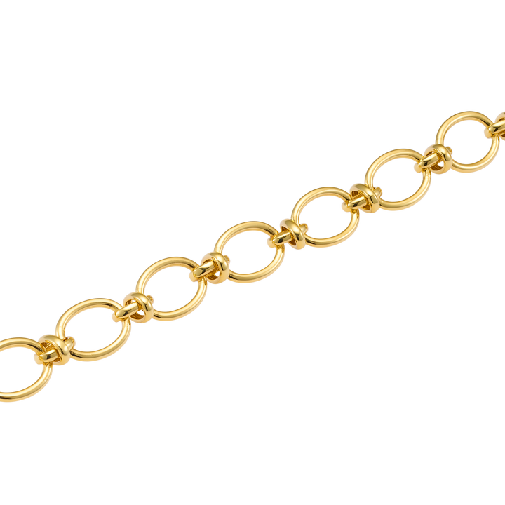Lustre 14k Gold Vermeil Linked T-Bar Bracelet 19cm