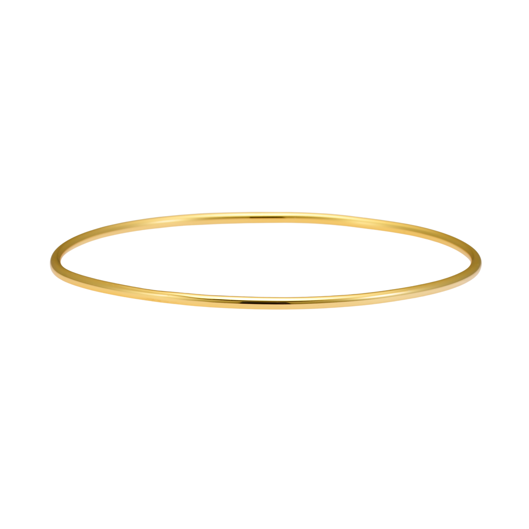 Icon 14k Gold Vermeil Plain Thin Bangle 63mm