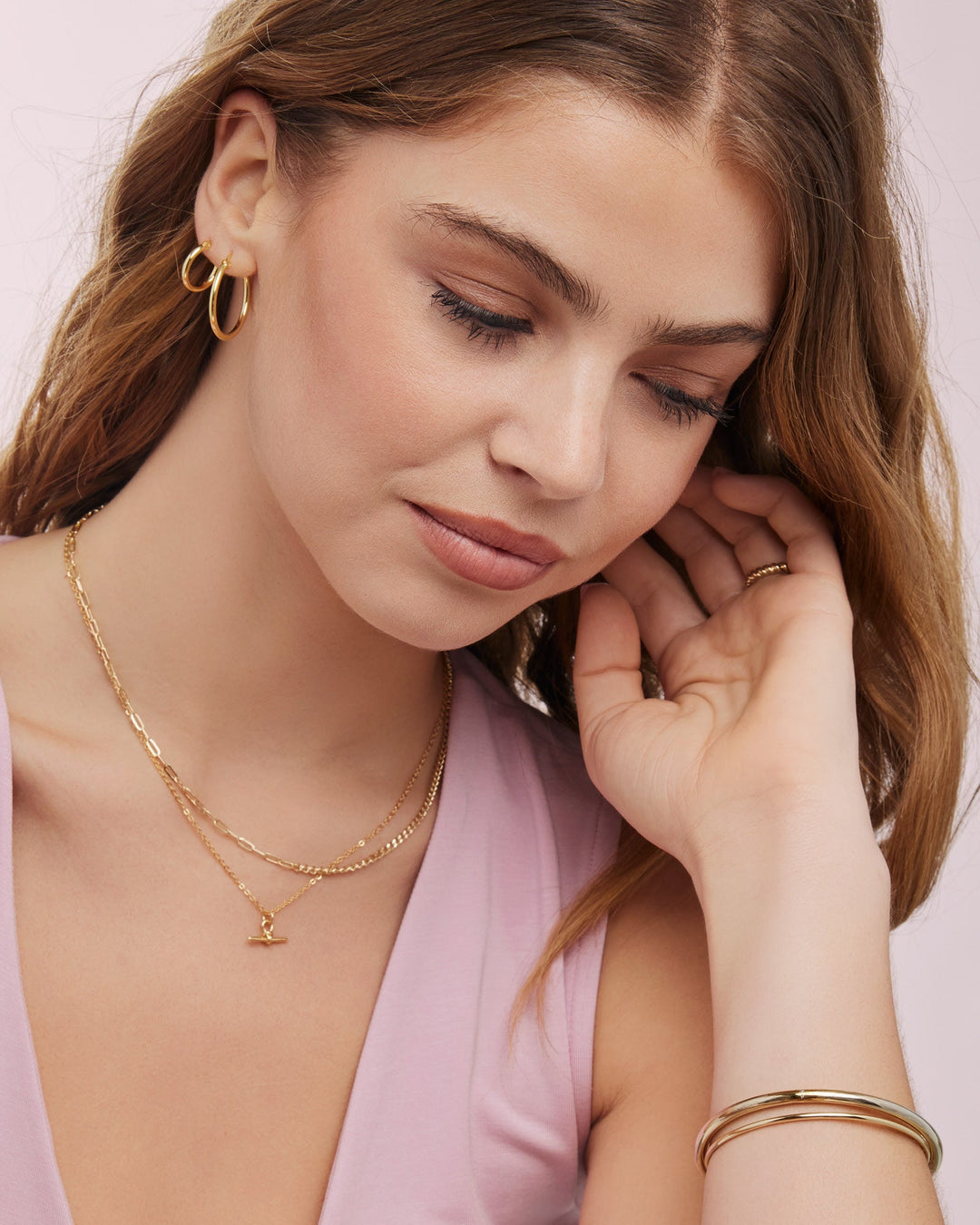 Icon 14k Gold Vermeil Plain Thin Bangle 63mm