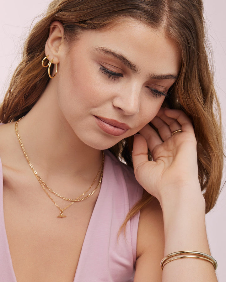 Icon 14k Gold Vermeil Plain Thin Bangle 63mm