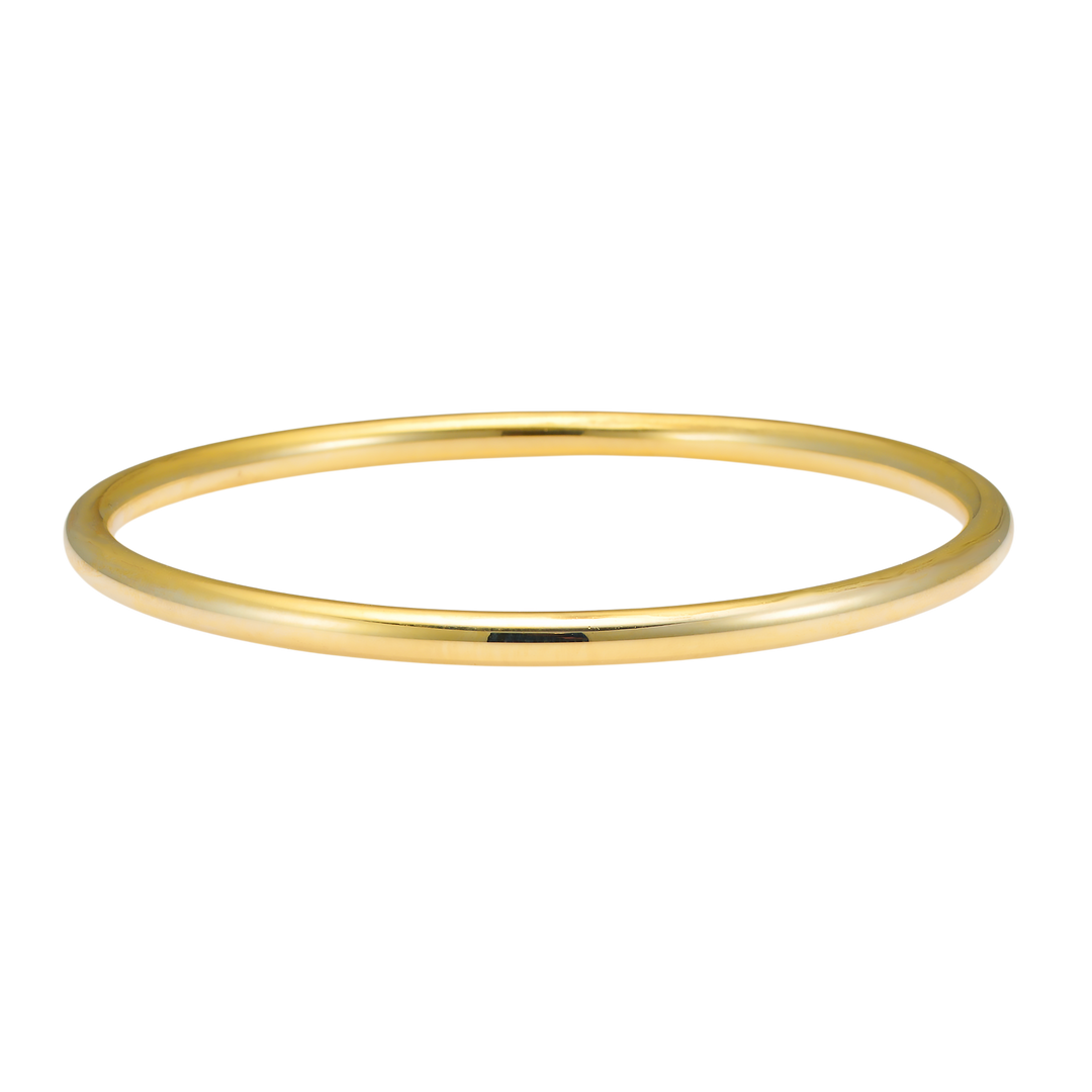 Icon 14k Gold Vermeil Plain Thick Bangle 63mm