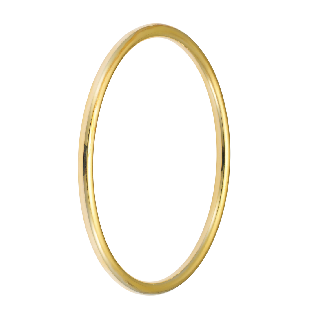 Icon 14k Gold Vermeil Plain Thick Bangle 63mm