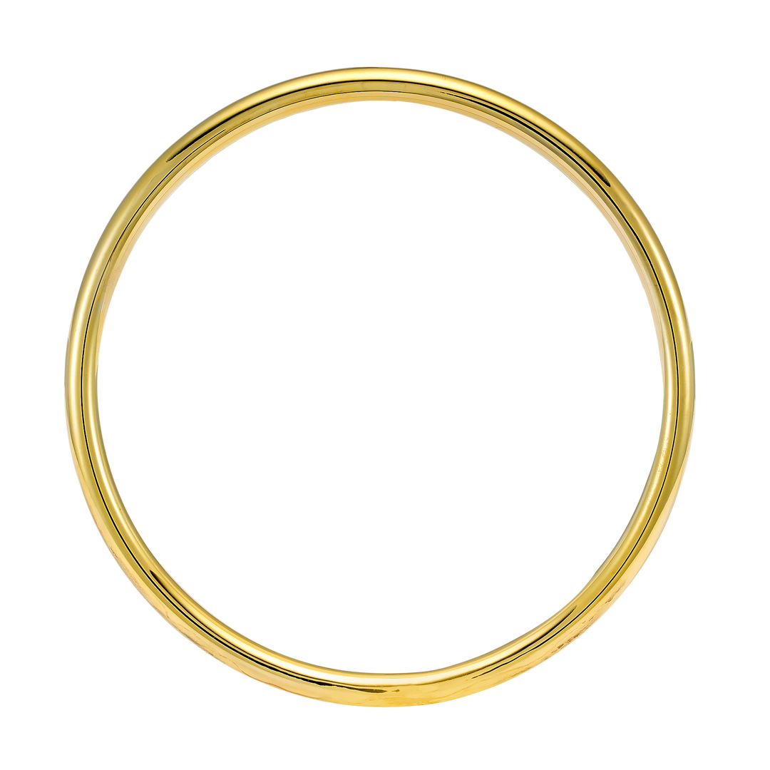 Icon 14k Gold Vermeil Plain Thick Bangle 63mm