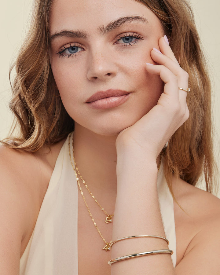 Icon 14k Gold Vermeil Plain Thick Bangle 63mm