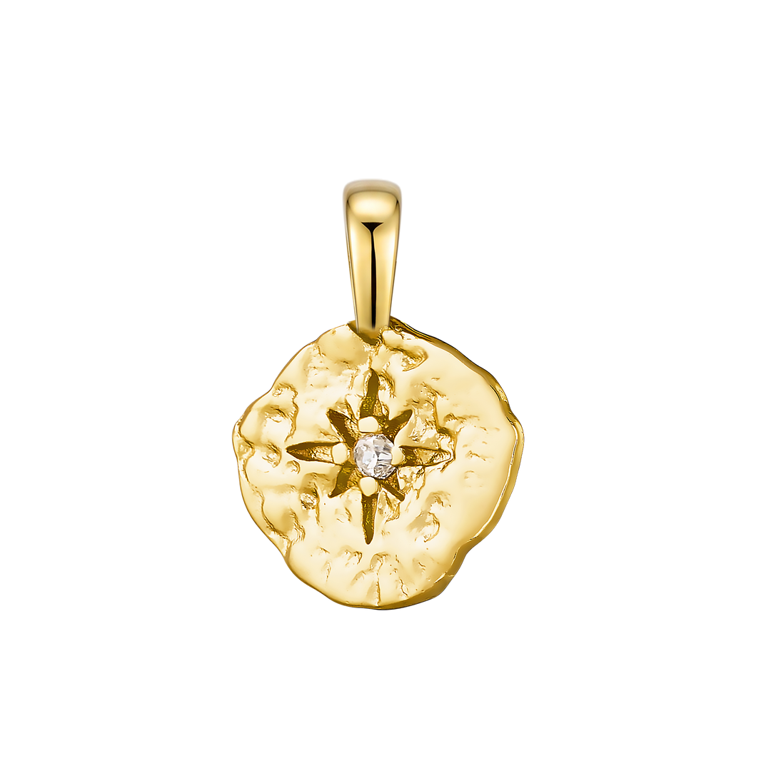 Charmed 14k Gold Vermeil Organic Hammered Charm