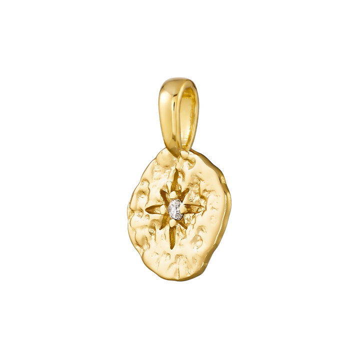 Charmed 14k Gold Vermeil Organic Hammered Charm