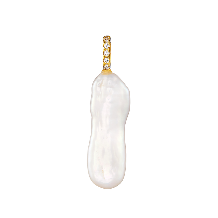 Charmed 14k Gold Vermeil Pearl Long Charm