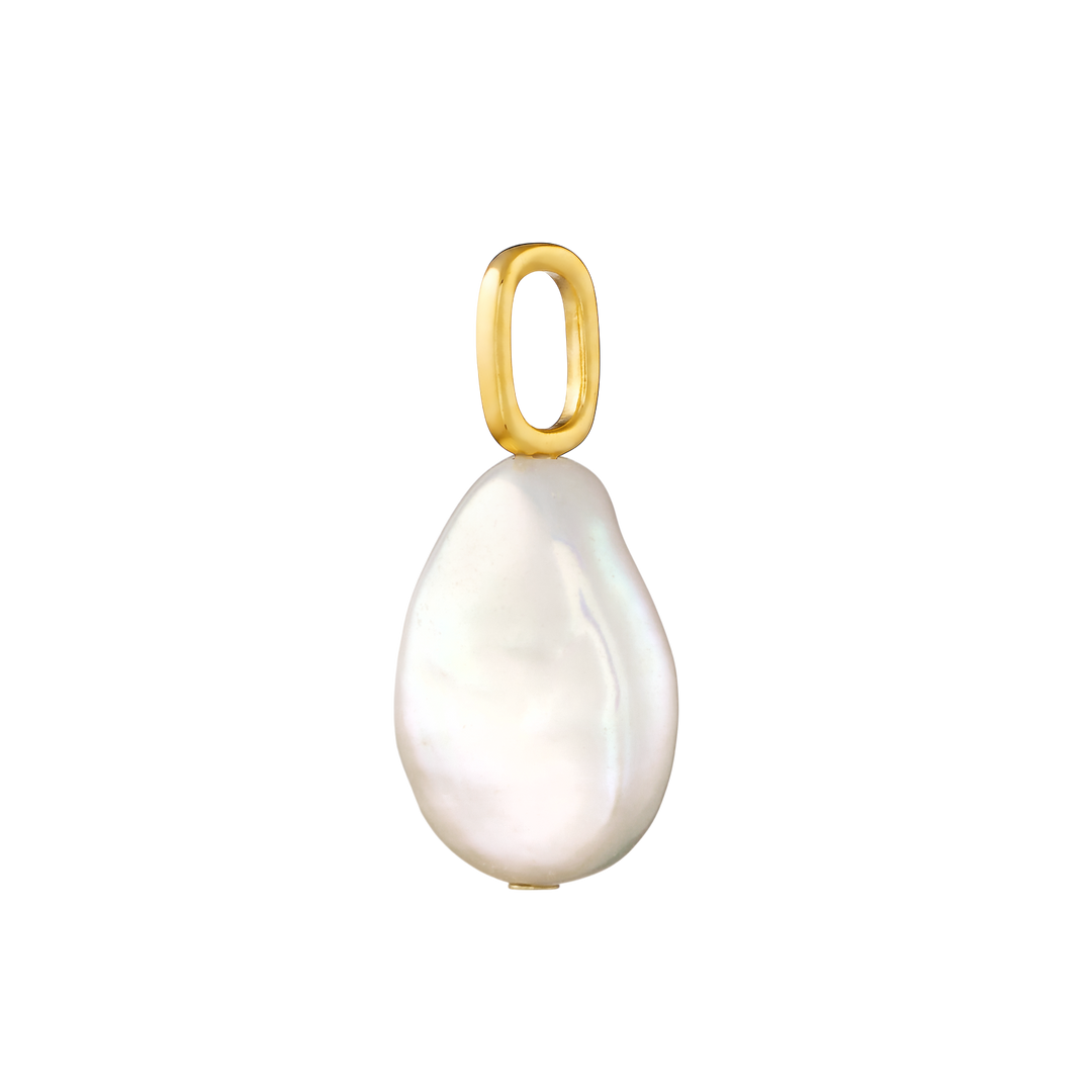 Charmed 14k Gold Vermeil Pearl Short Charm