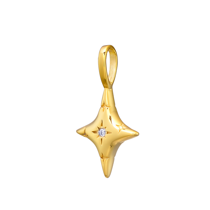 Charmed 14k Gold Vermeil Cubic Zirconia Star Charm