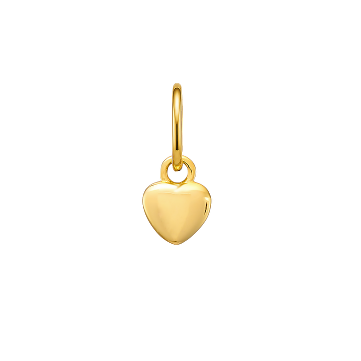 Charmed 14k Gold Vermeil Plain Heart Charm