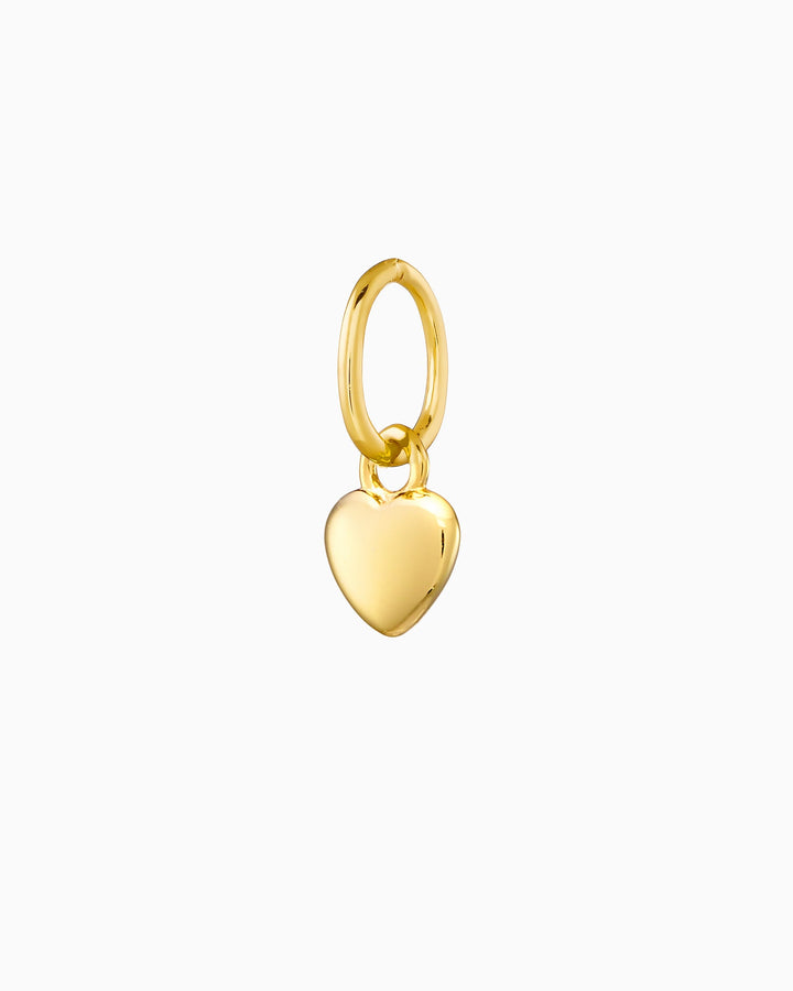 Charmed 14k Gold Vermeil Plain Heart Charm