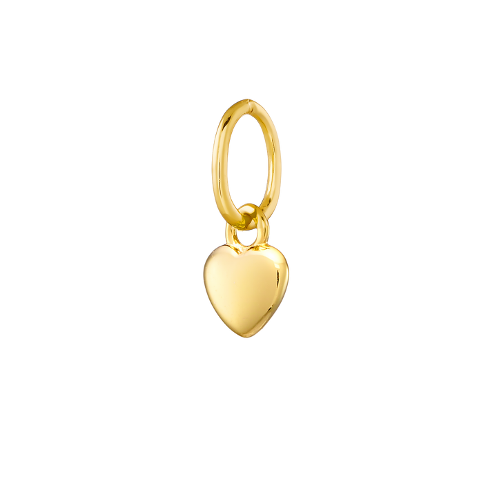 Charmed 14k Gold Vermeil Plain Heart Charm