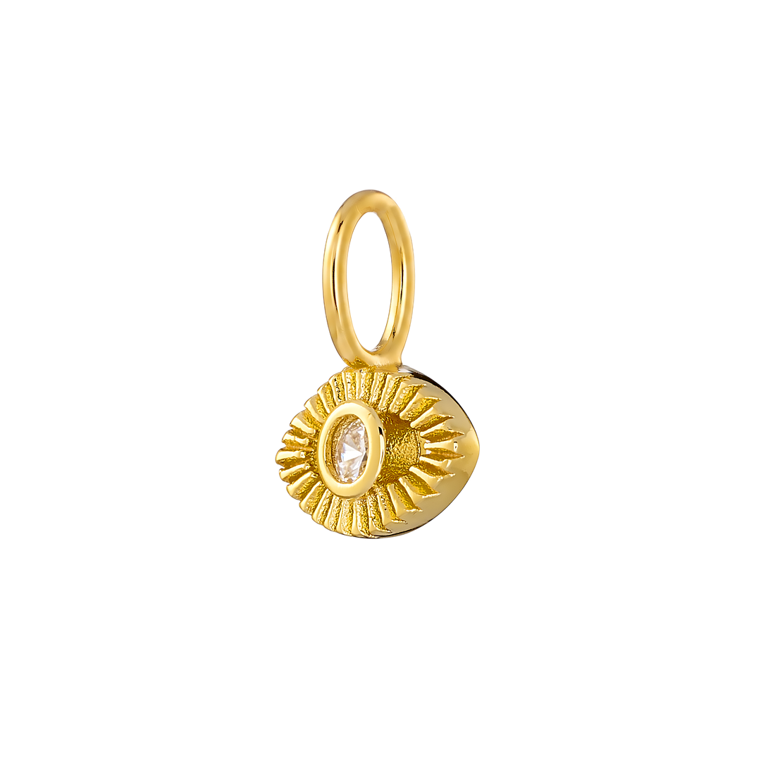 Charmed 14k Gold Vermeil Cubic Zirconia Evil Eye Charm