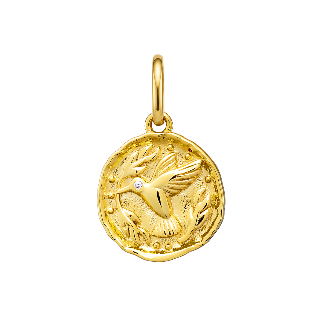 Charmed 14k Gold Vermeil Hummingbird Charm
