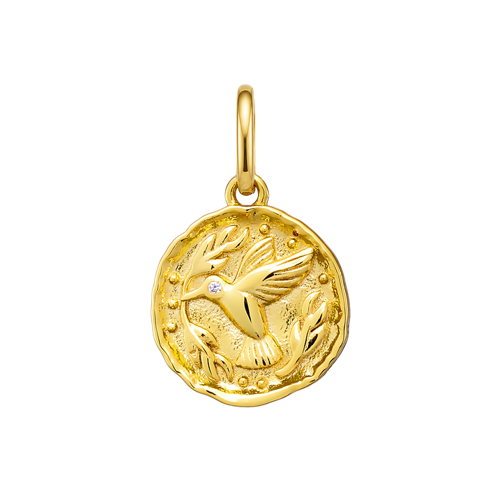 Charmed 14k Gold Vermeil Hummingbird Charm