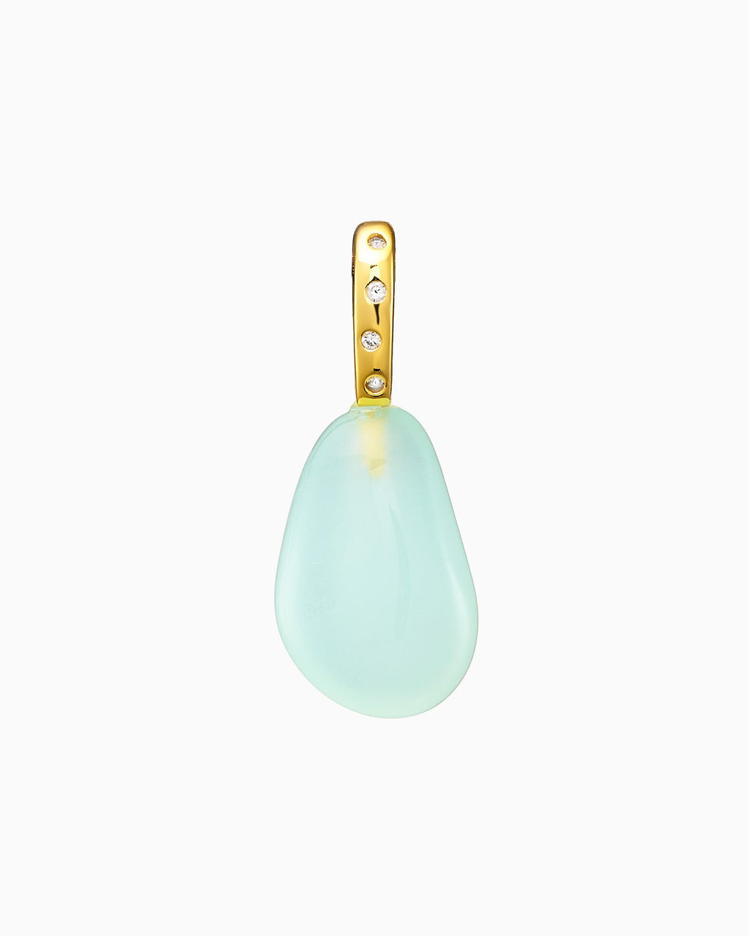 Charmed 14k Gold Vermeil Cubic Zirconia Sea Glass Charm