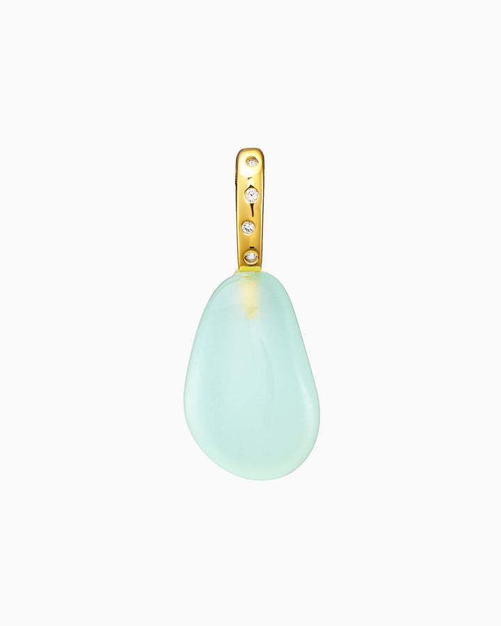 Charmed 14k Gold Vermeil Cubic Zirconia Sea Glass Charm