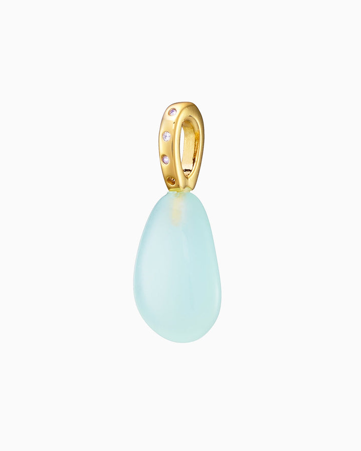 Charmed 14k Gold Vermeil Cubic Zirconia Sea Glass Charm