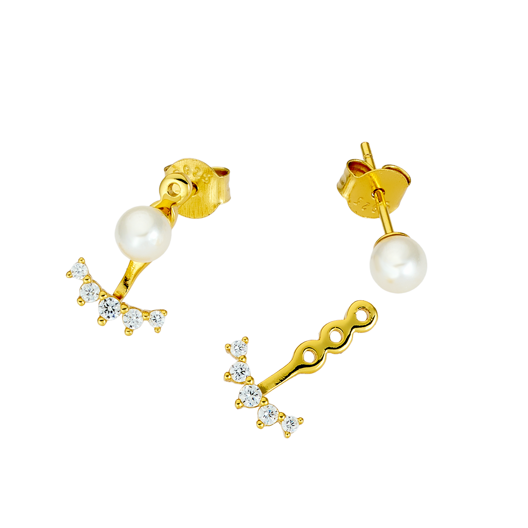 Elevate 14K Gold Vermeil Shell Pearl Ear Jacket