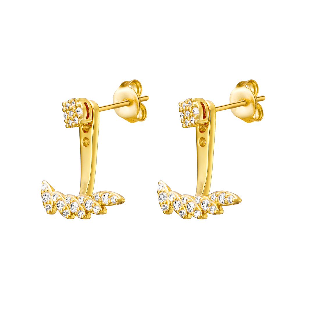Elevate 14k Gold Vermeil Marquise Cubic Zirconia Ear Jacket