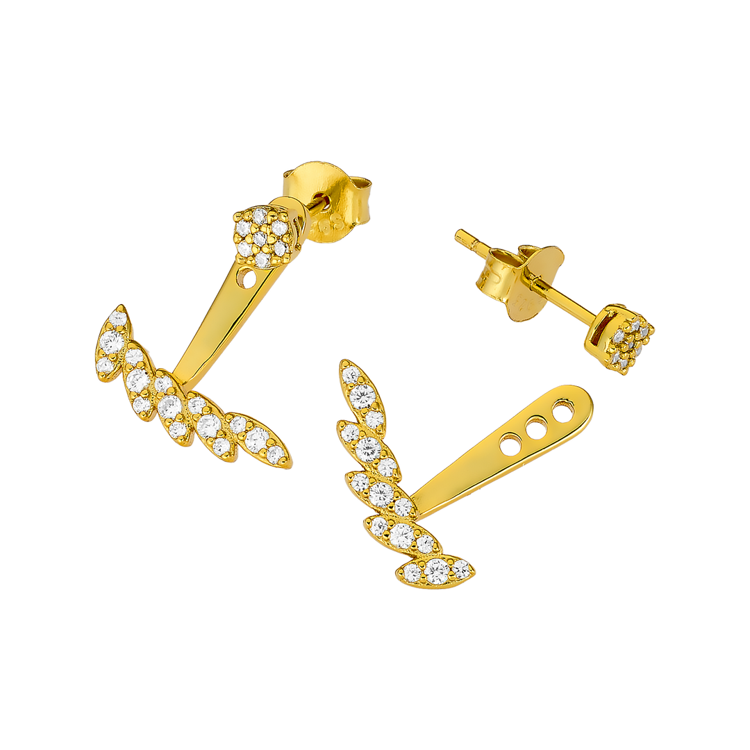 Elevate 14k Gold Vermeil Marquise Cubic Zirconia Ear Jacket