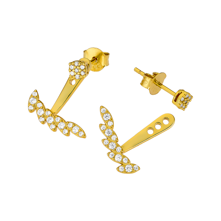 Elevate 14k Gold Vermeil Marquise Cubic Zirconia Ear Jacket