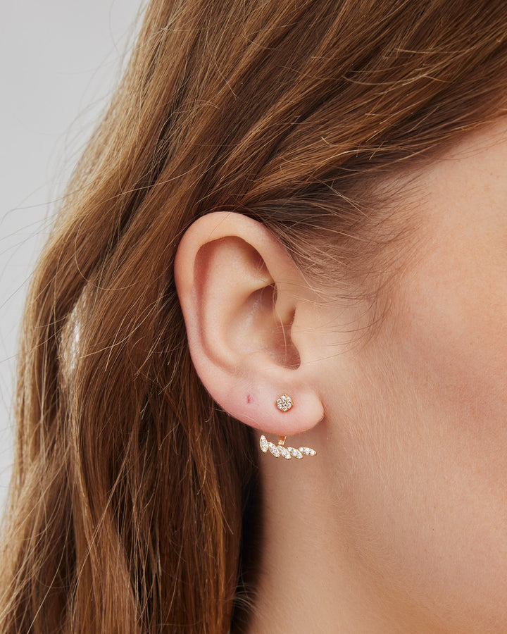 Elevate 14k Gold Vermeil Marquise Cubic Zirconia Ear Jacket