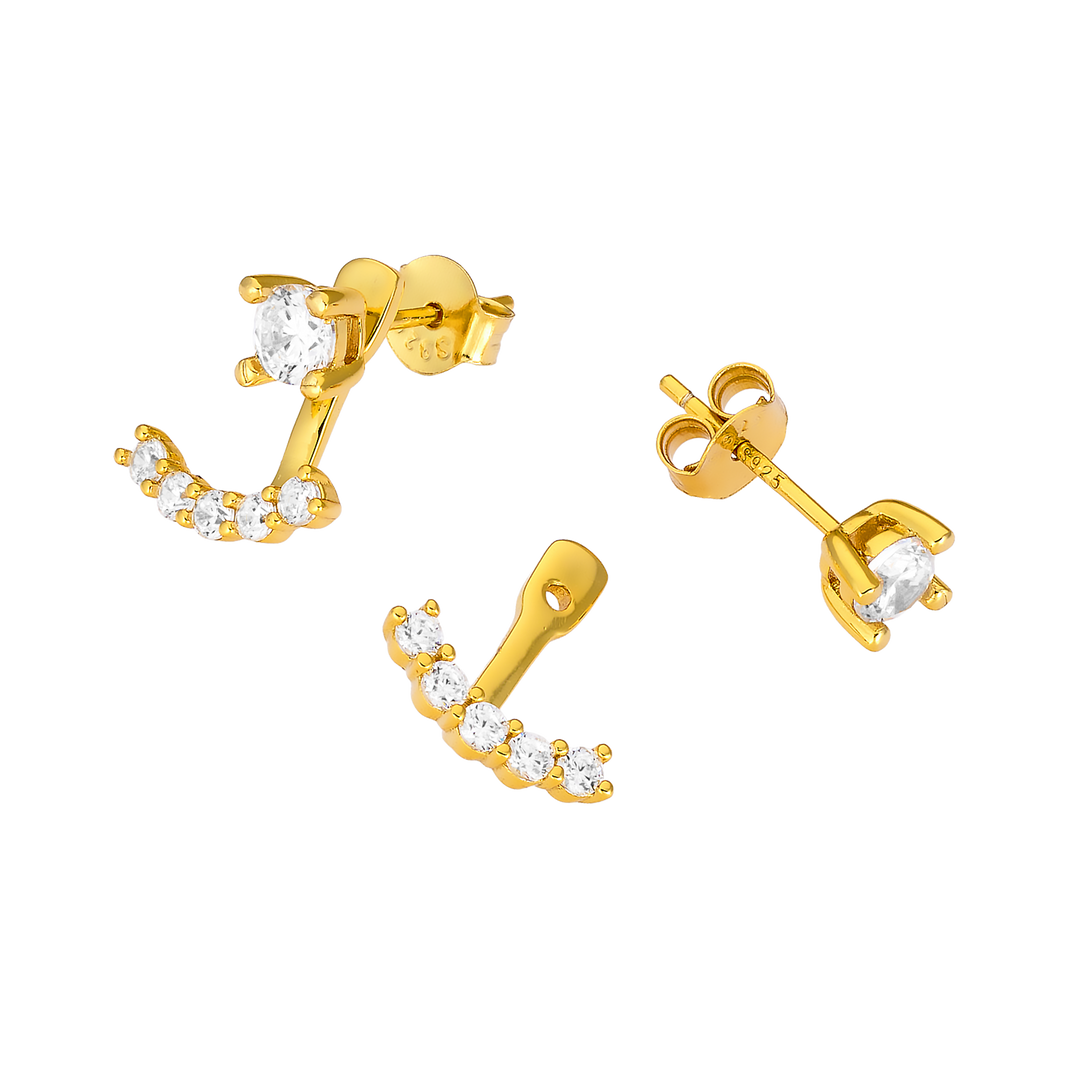 Elevate 14k Gold Vermeil Cubic Zirconia Ear Jacket