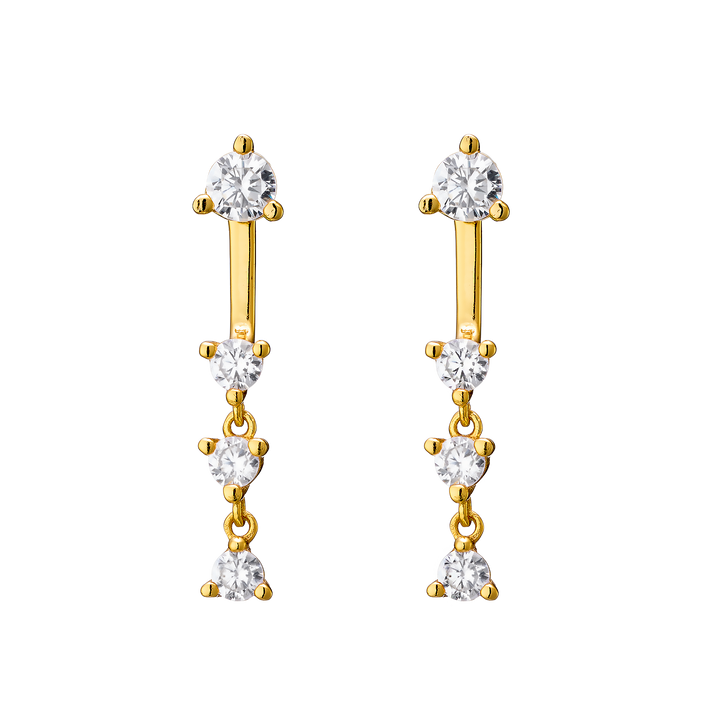 Elevate 14k Gold Vermeil Cubic Zirconia Drop Ear Jacket