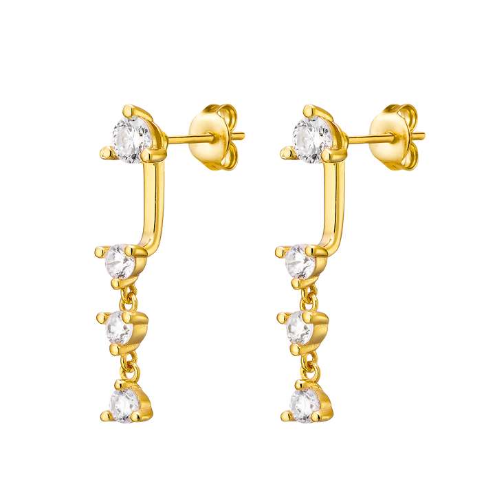 Elevate 14k Gold Vermeil Cubic Zirconia Drop Ear Jacket