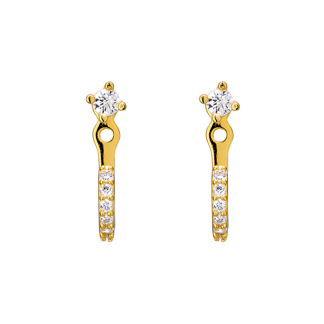 Elevate 14k Gold Vermeil Cubic Zirconia Hook Ear Jacket