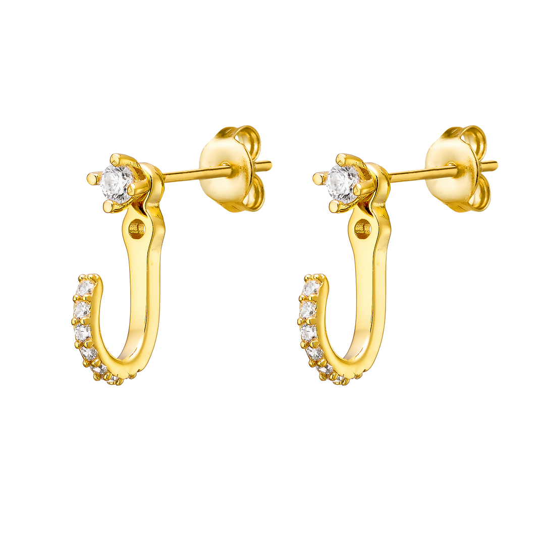Elevate 14k Gold Vermeil Cubic Zirconia Hook Ear Jacket