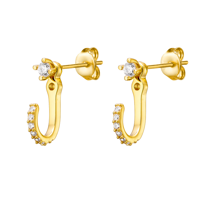 Elevate 14k Gold Vermeil Cubic Zirconia Hook Ear Jacket