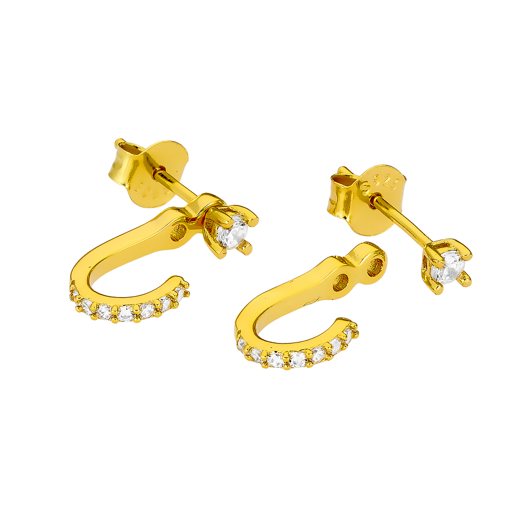 Elevate 14k Gold Vermeil Cubic Zirconia Hook Ear Jacket