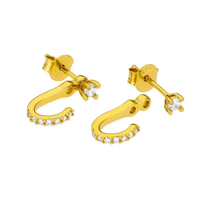 Elevate 14k Gold Vermeil Cubic Zirconia Hook Ear Jacket