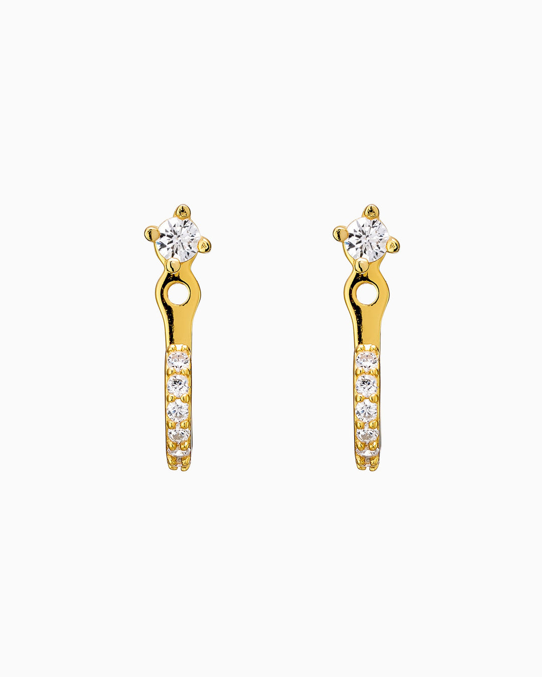 Elevate 14k Gold Vermeil Cubic Zirconia Hook Ear Jacket