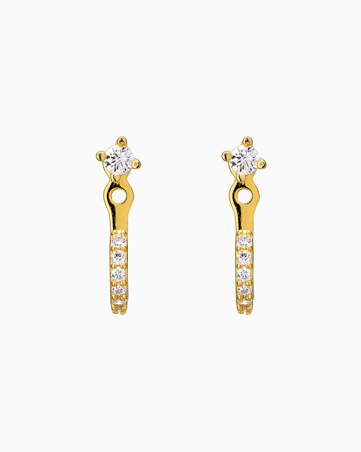 Elevate 14k Gold Vermeil Cubic Zirconia Hook Ear Jacket