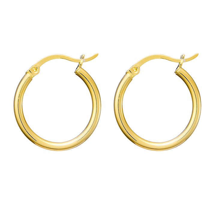 Icon 14K Gold Vermeil Plain 20mm Hoop Earrings