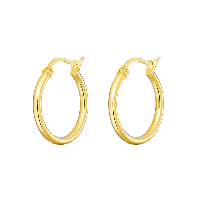 Icon 14K Gold Vermeil Plain 20mm Hoop Earrings