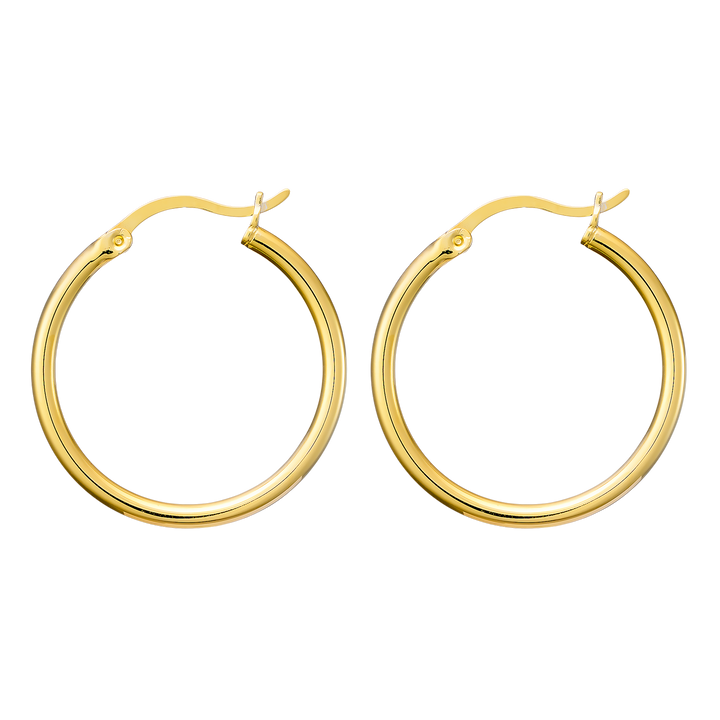 Icon 14K Gold Vermeil Plain 25mm Hoop Earrings