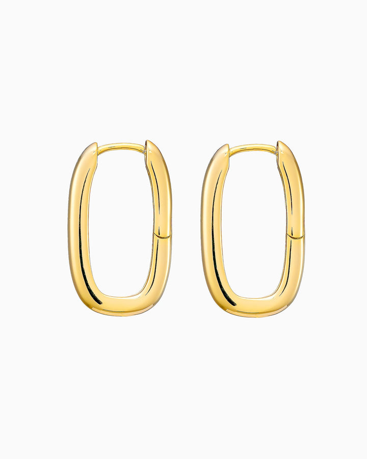 Icon 14k Gold Vermeil Plain Long Huggies