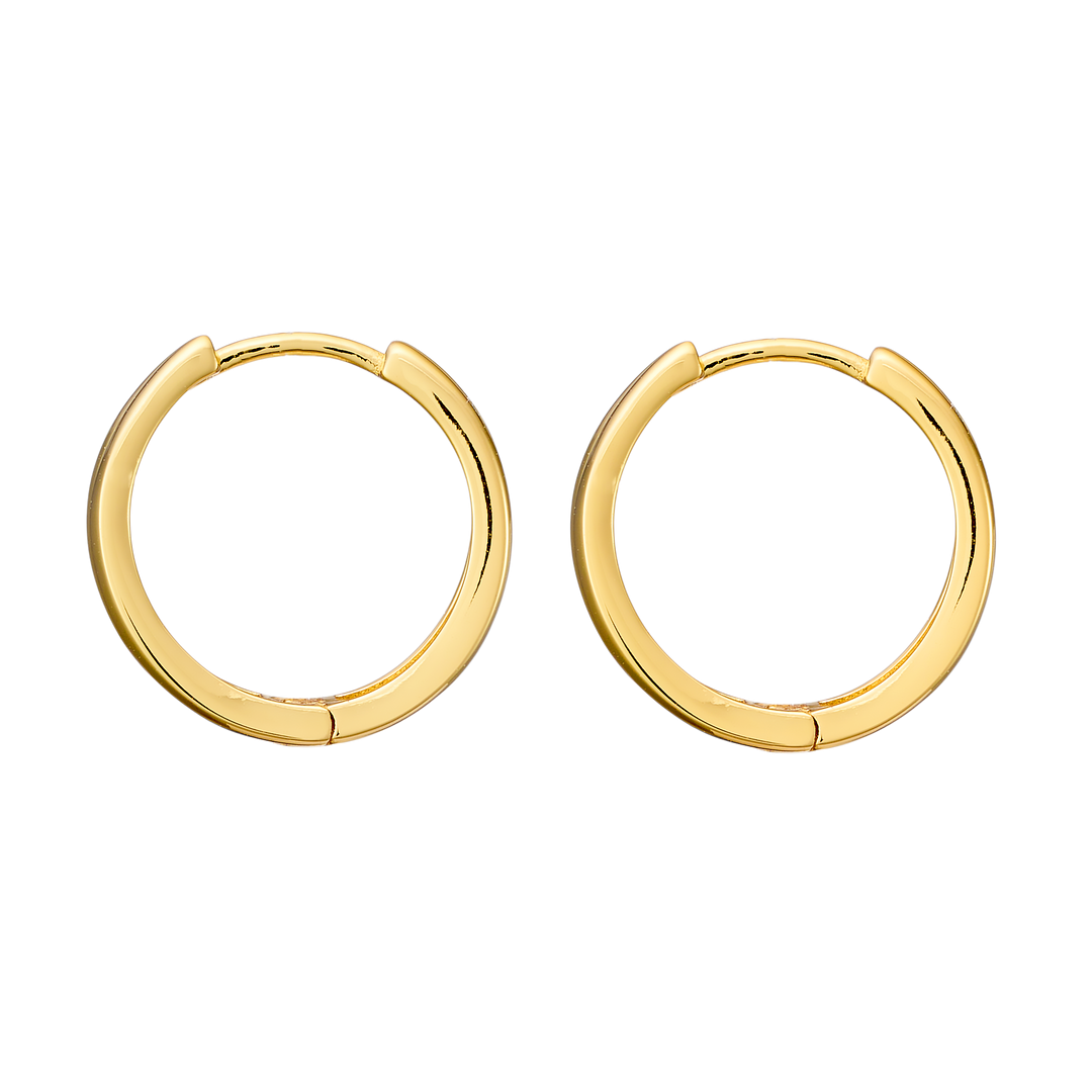 Icon 14k Gold Vermeil Double Hoop Huggies