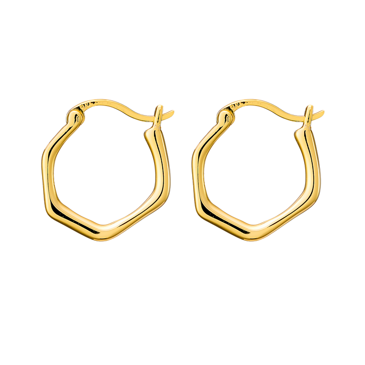 Icon 14k Gold Vermeil Angular Huggie Earrings