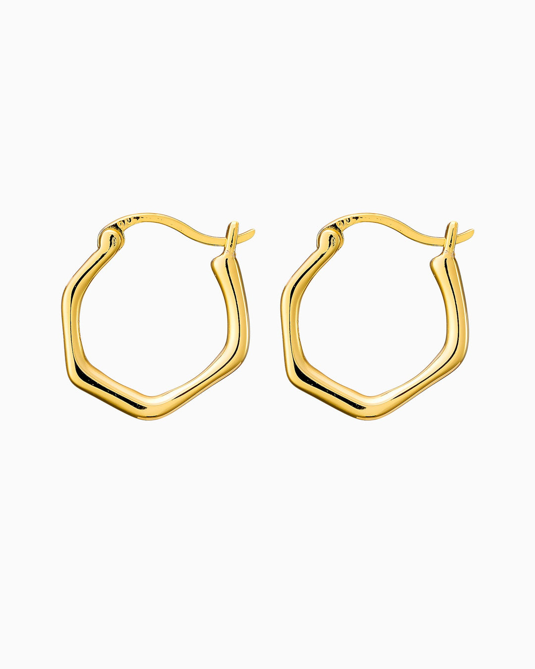 Icon 14k Gold Vermeil Angular Huggie Earrings