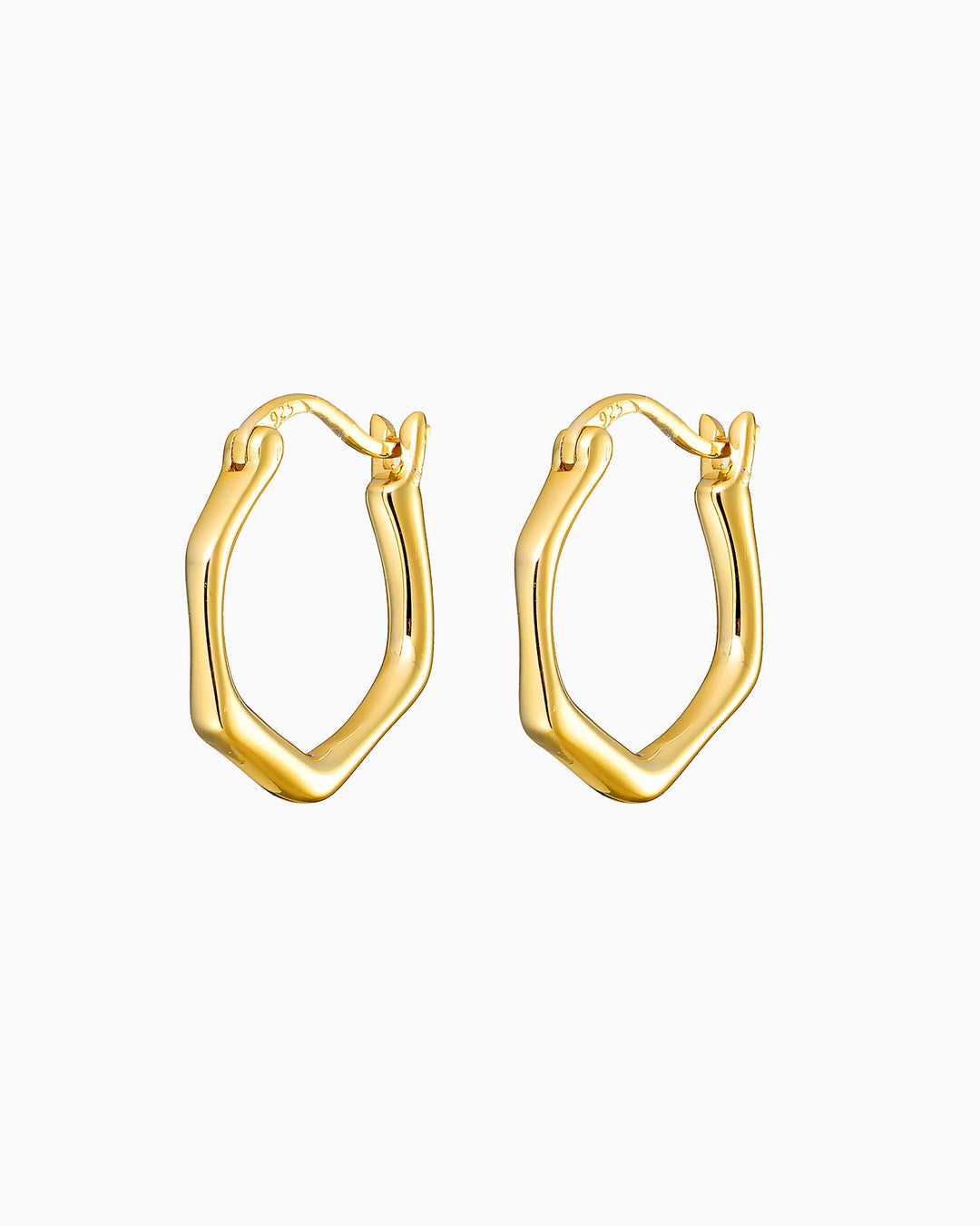 Icon 14k Gold Vermeil Angular Huggie Earrings