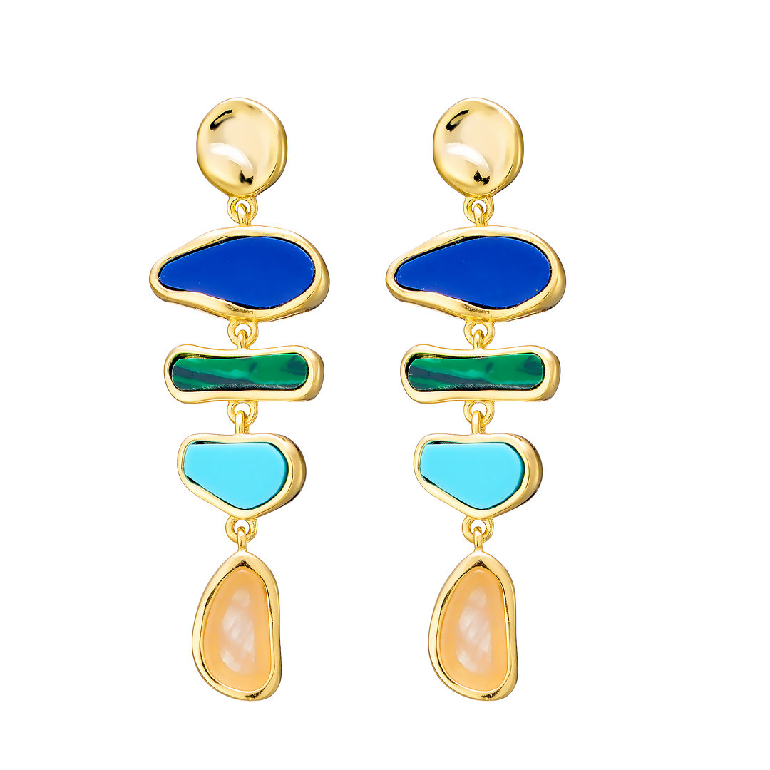 Prism 14k Gold Vermeil Multistone Drop Earring