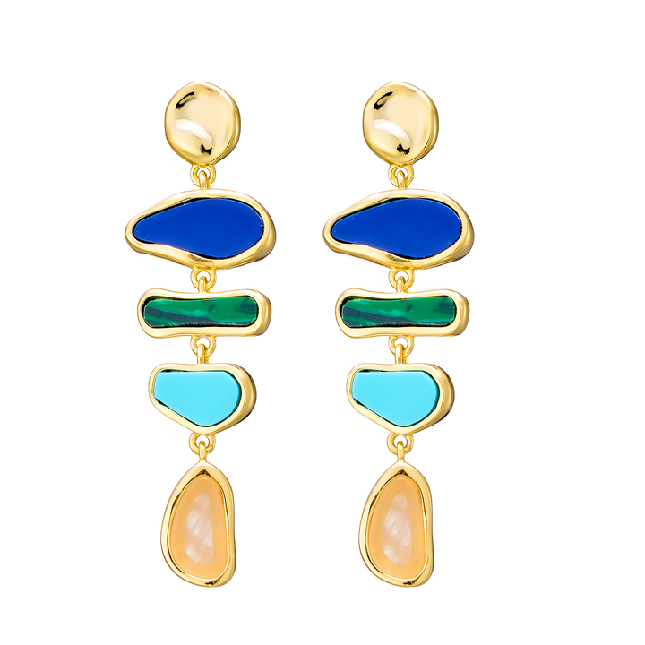 Prism 14k Gold Vermeil Multistone Drop Earring
