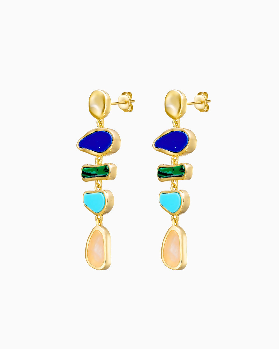 Prism 14k Gold Vermeil Multistone Drop Earring