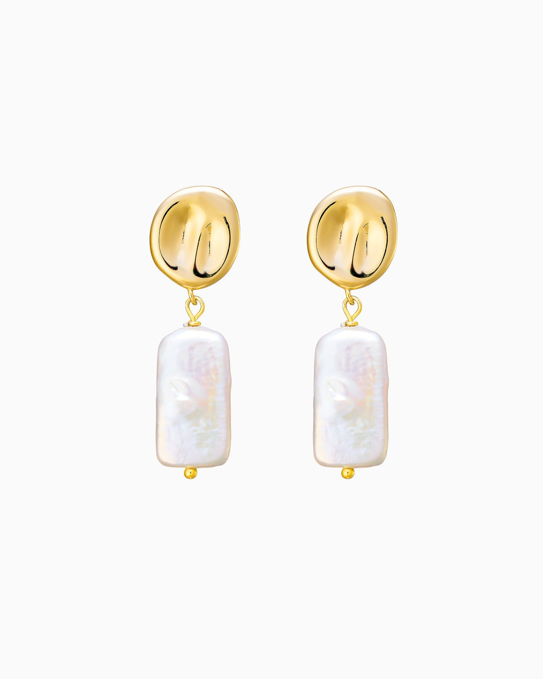 Perla 14k Gold Vermeil Pearl Dangle Stud Earrings