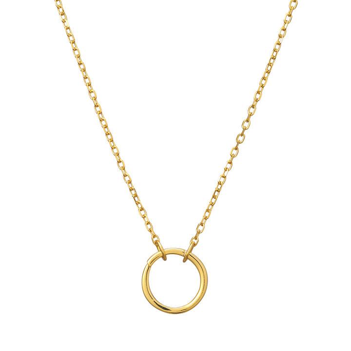 Charmed 14k Gold Vermeil Thin 'O' Charm Necklace